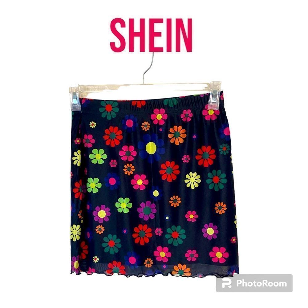 SHEIN Hippie Floral Skirt